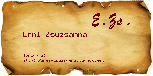 Erni Zsuzsanna névjegykártya